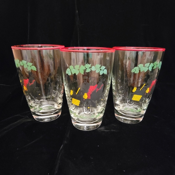 Vintage Jeanette Glasses by Libbey. 1904 Cadillac Automobile Drinking Glasses. - Picture 7 of 7